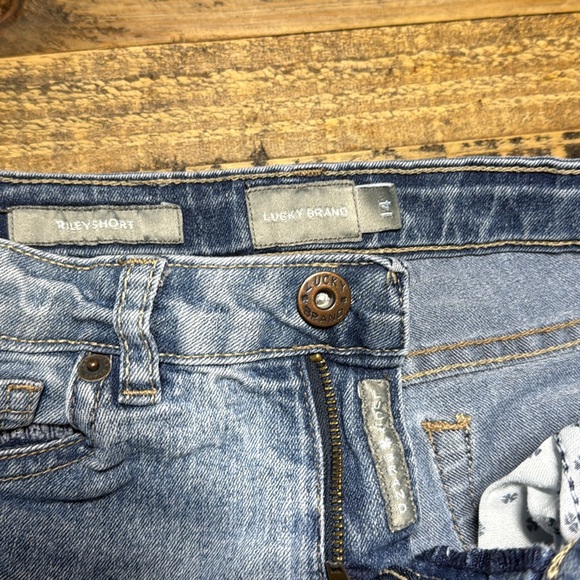 Girls Lucky Brand Blue Jean shorts size 14 - Picture 4 of 7